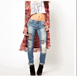 Free People Blue Skinny Jeans